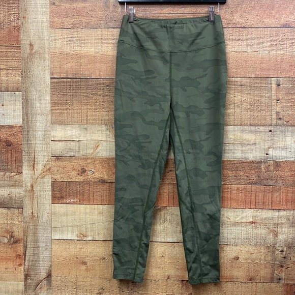 White Birch Green Camo Leggings medium - Picture 2 of 6